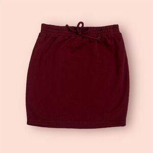 Maroon mini skirt